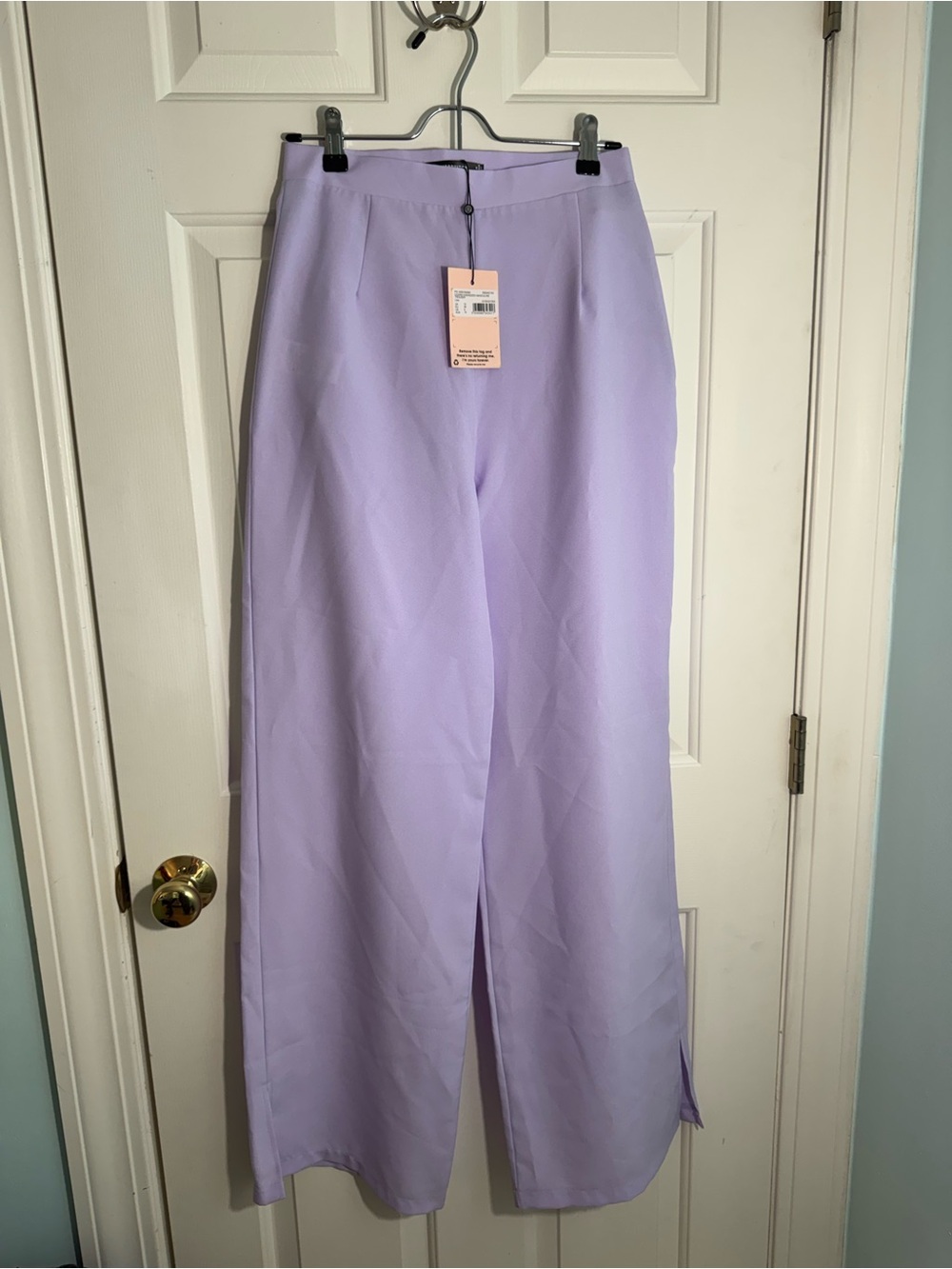 Women's Lavender Wide-Leg Dress Pants